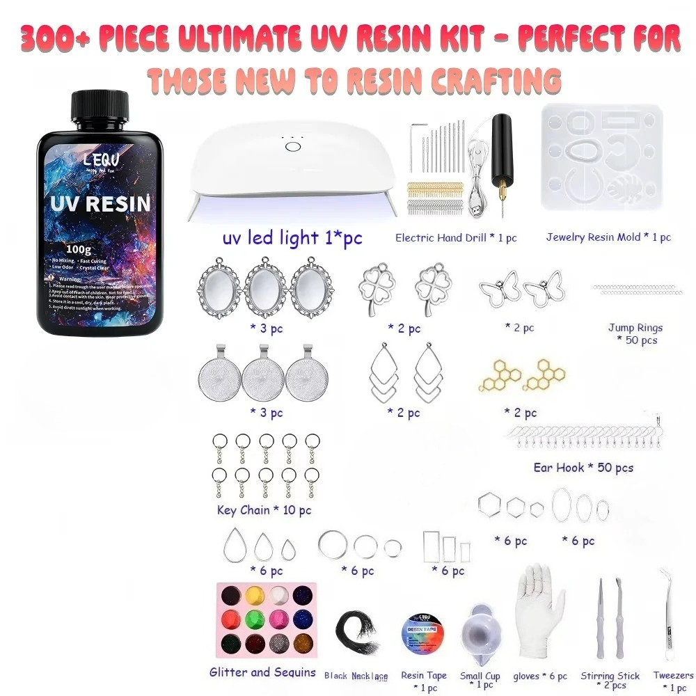 Kit de Resina UV de 300 Piezas - Epoxy Uv Resin Kit reseña y precio